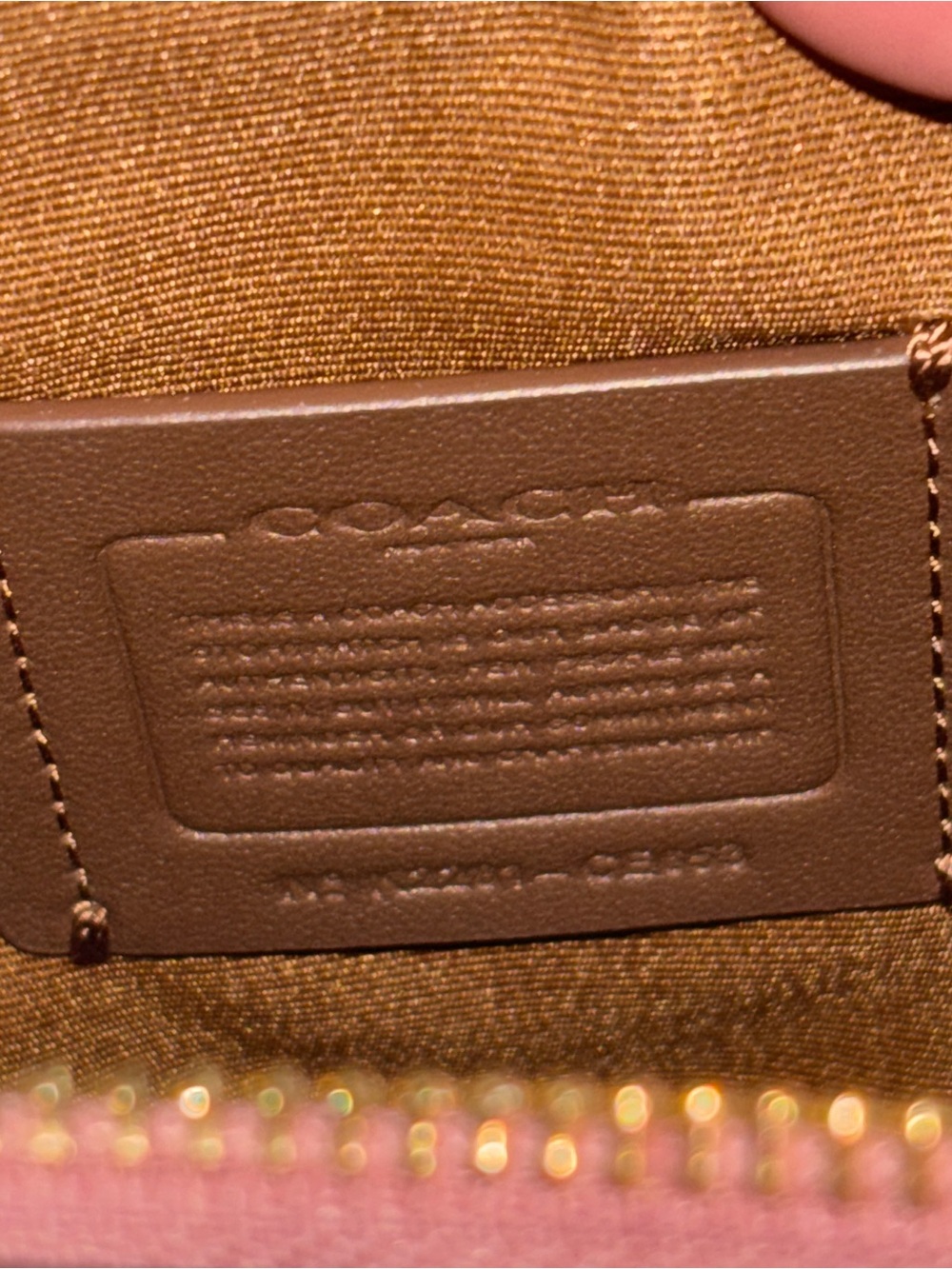 Coach Pink Cherry Print Beige Heart Crossbody - Picture 13 of 13